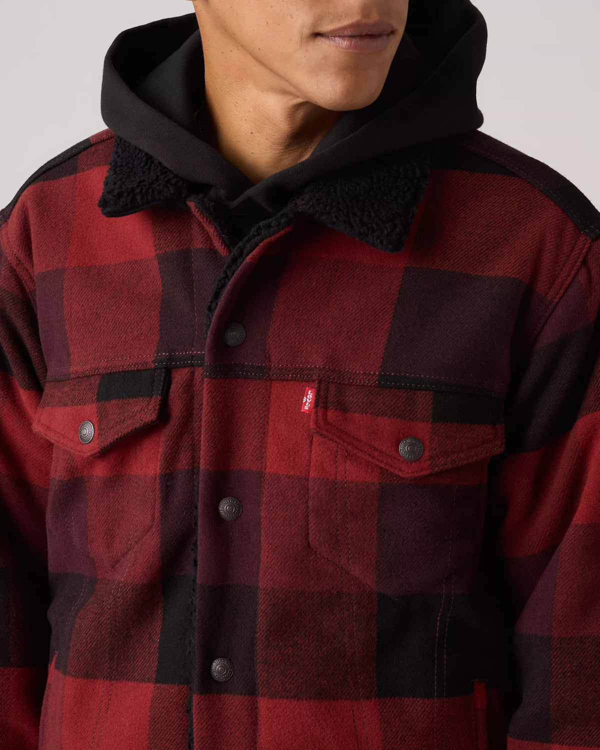 Levi's chaqueta cuadros rojo y negro - LEV-01