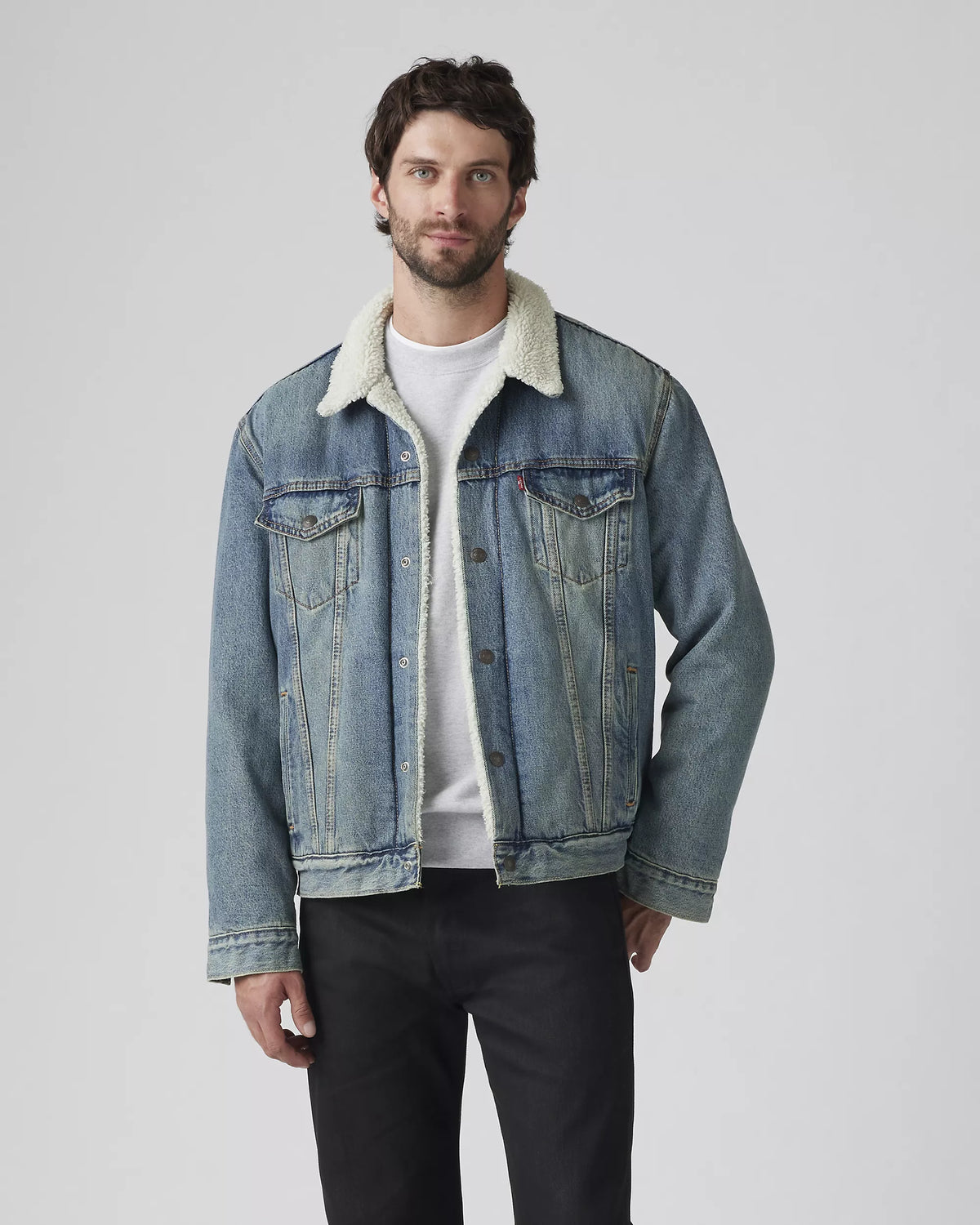 Levi's chaqueta Trucker denim con cuello sherpa - LEV-05