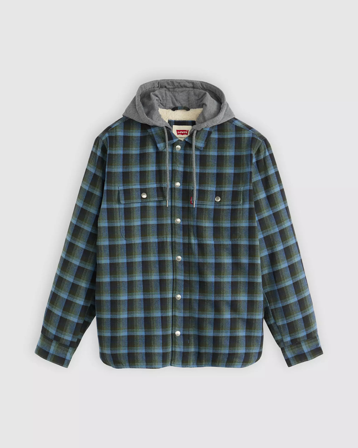 Levi's chaqueta cuadros azul y verde con capota - LEV-11